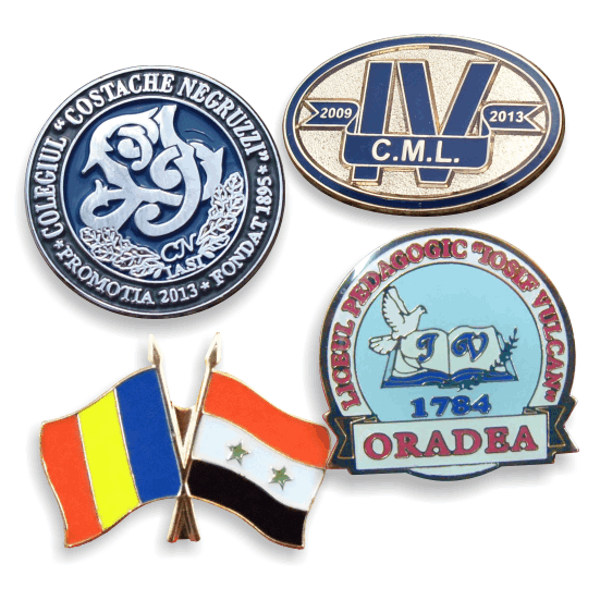 Insigne cu email lichid